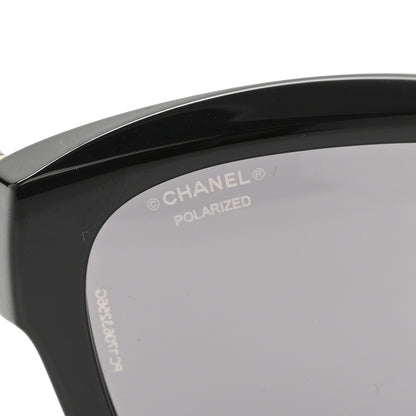 Chanel Acetate Crystal Polarized Square Folding Sunglasses 71692 Black 7 of 8