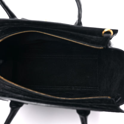 Mulberry Crocodile Embossed Calfskin Small Zipped Bayswater Black 4 of 12