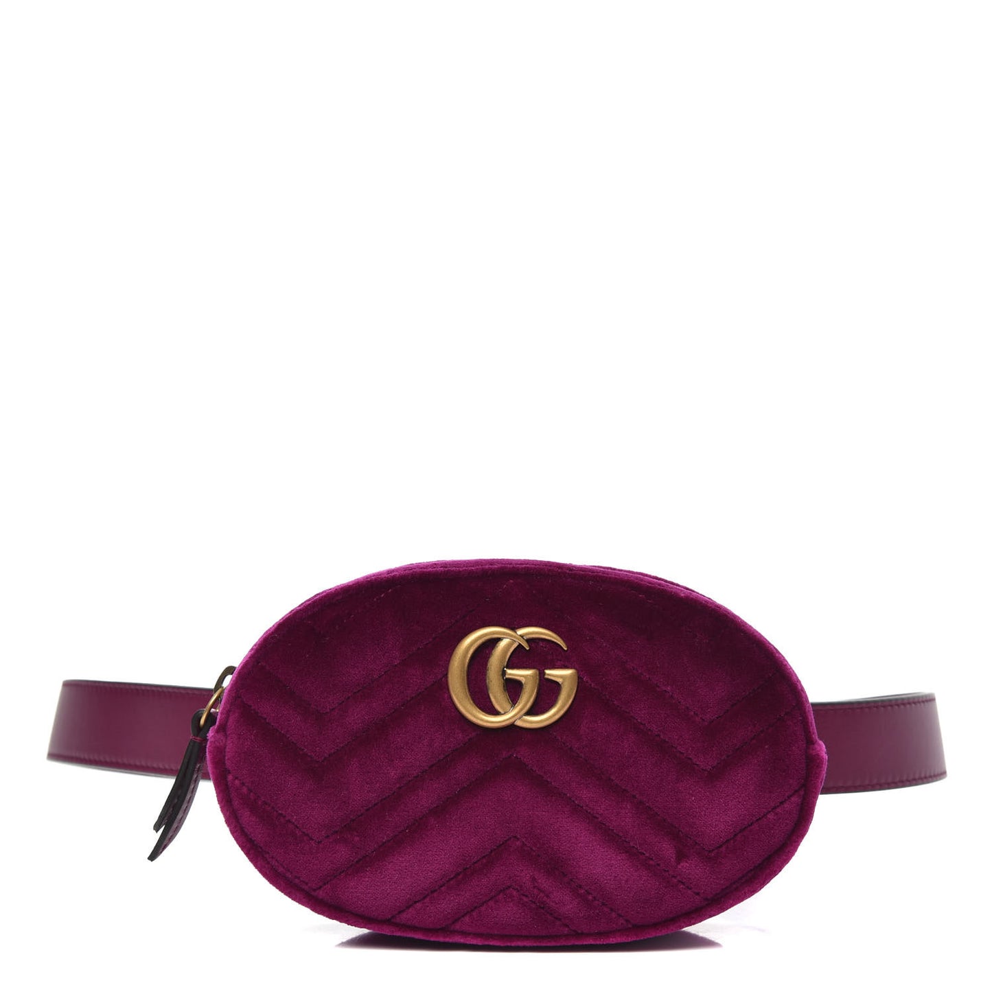 Velvet Matelasse GG Marmont Belt Bag 85 34 Fuchsia Violet Cyclamen