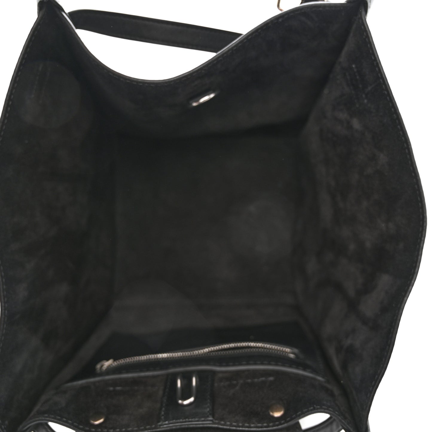 Supple Grained Calfskin Small Big Bag Black