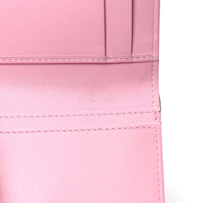 Christian Dior Lambskin Cannage Bi-color Small Lady Dior Flap Card Holder Black Pink 7 of 8