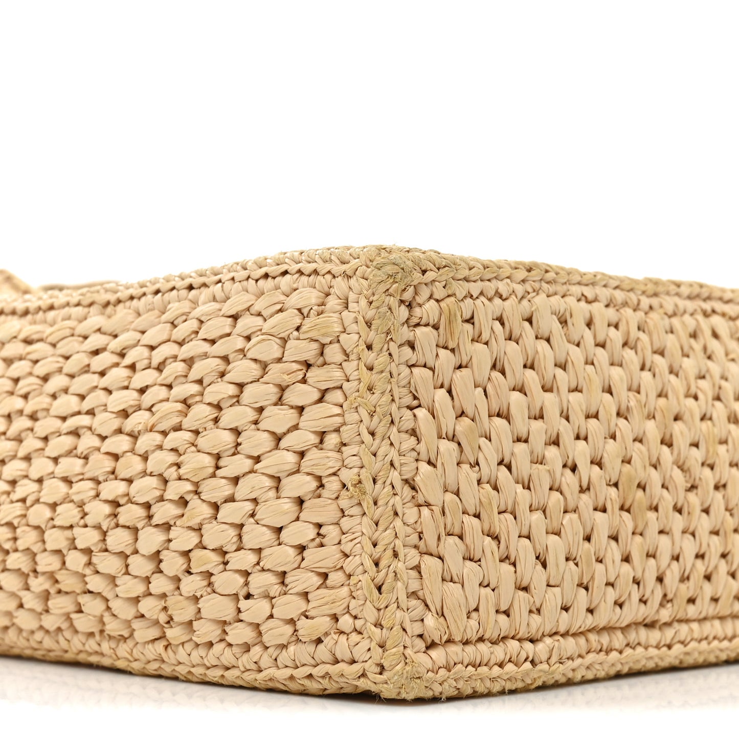 X PAULA'S IBIZA Raffia Font Tote Natural Tan