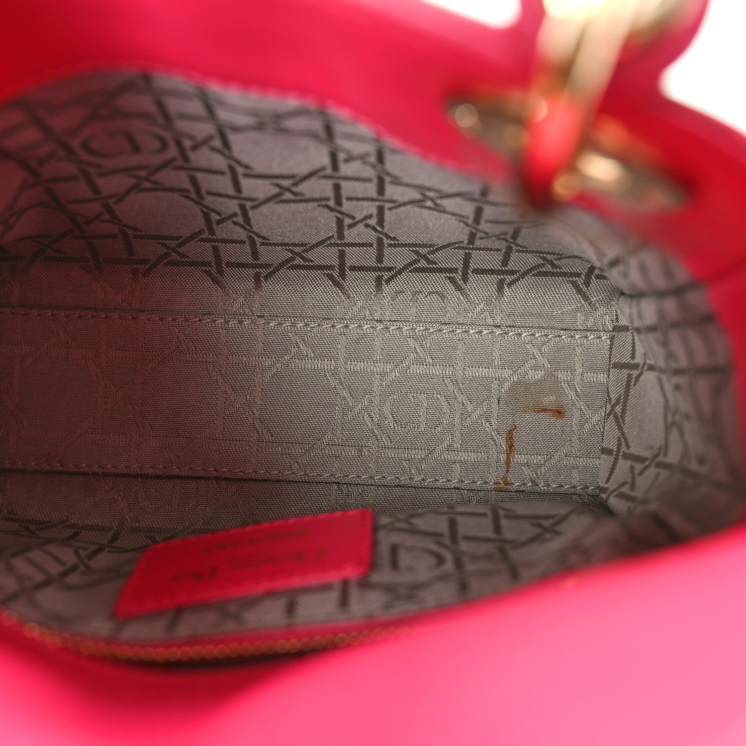 Christian Dior Lambskin Cannage Mini Lady Dior Fuchsia 5 of 10