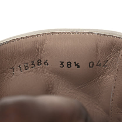 Gucci Cordovan Lux Nappa GG Matelasse Lace Up 60mm Combat Boots 38.5 Milk White 10 of 12