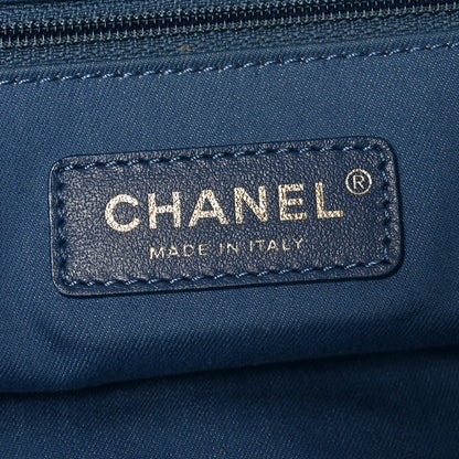 Chanel Denim Quilted Denim Mood Maxi Shopping Bag Blue Multicolor 5 of 10