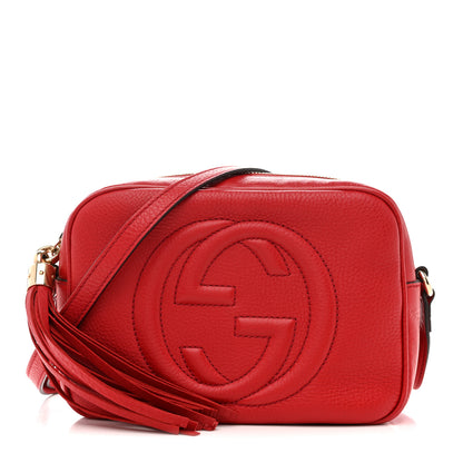 Gucci Pebbled Calfskin Small Soho Disco Bag Vibrant Red 1 of 12