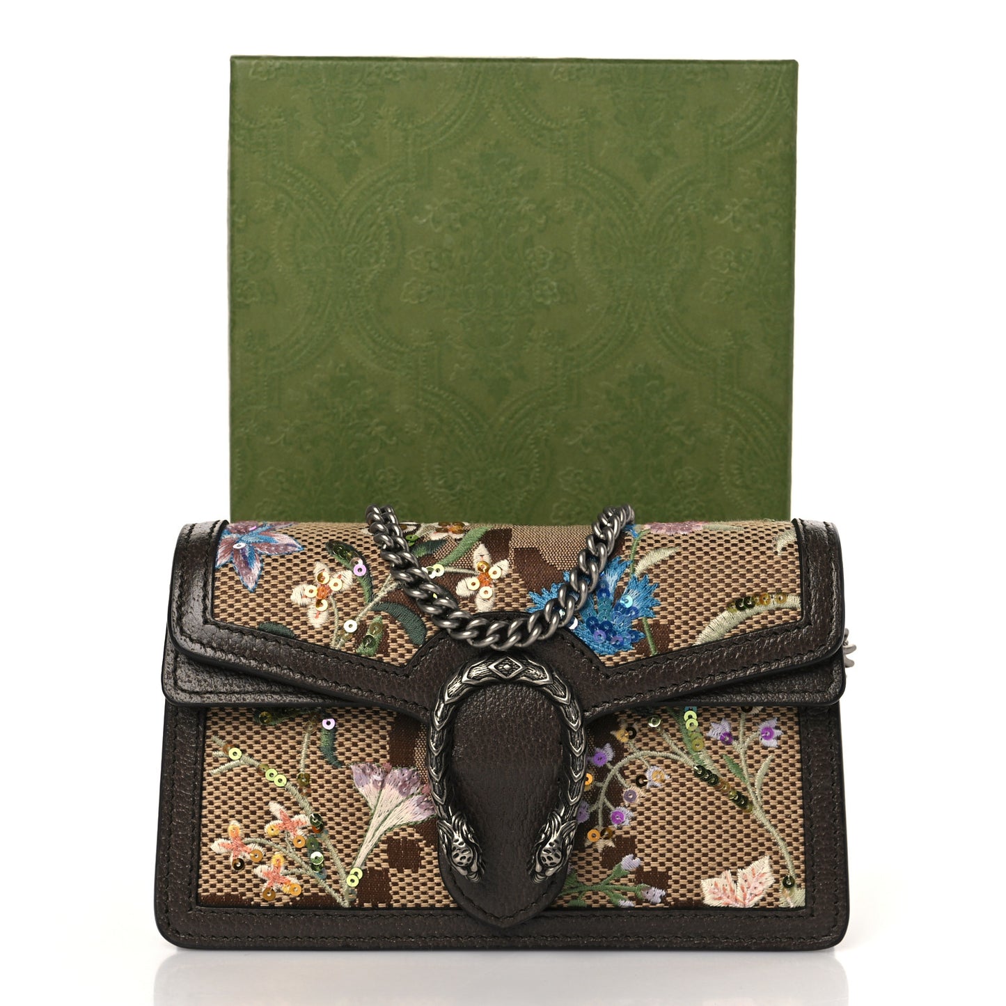 Monogram Jumbo GG Textured Dollar Calfskin Embroidered Super Mini Dionysus Shoulder Bag Camel Ebony New Acero Multicolor