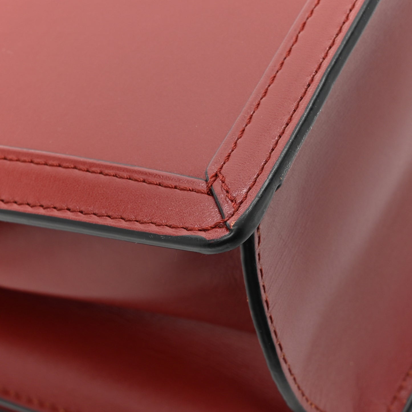 Calfskin Medium Barcelona Shoulder Bag Brick Red