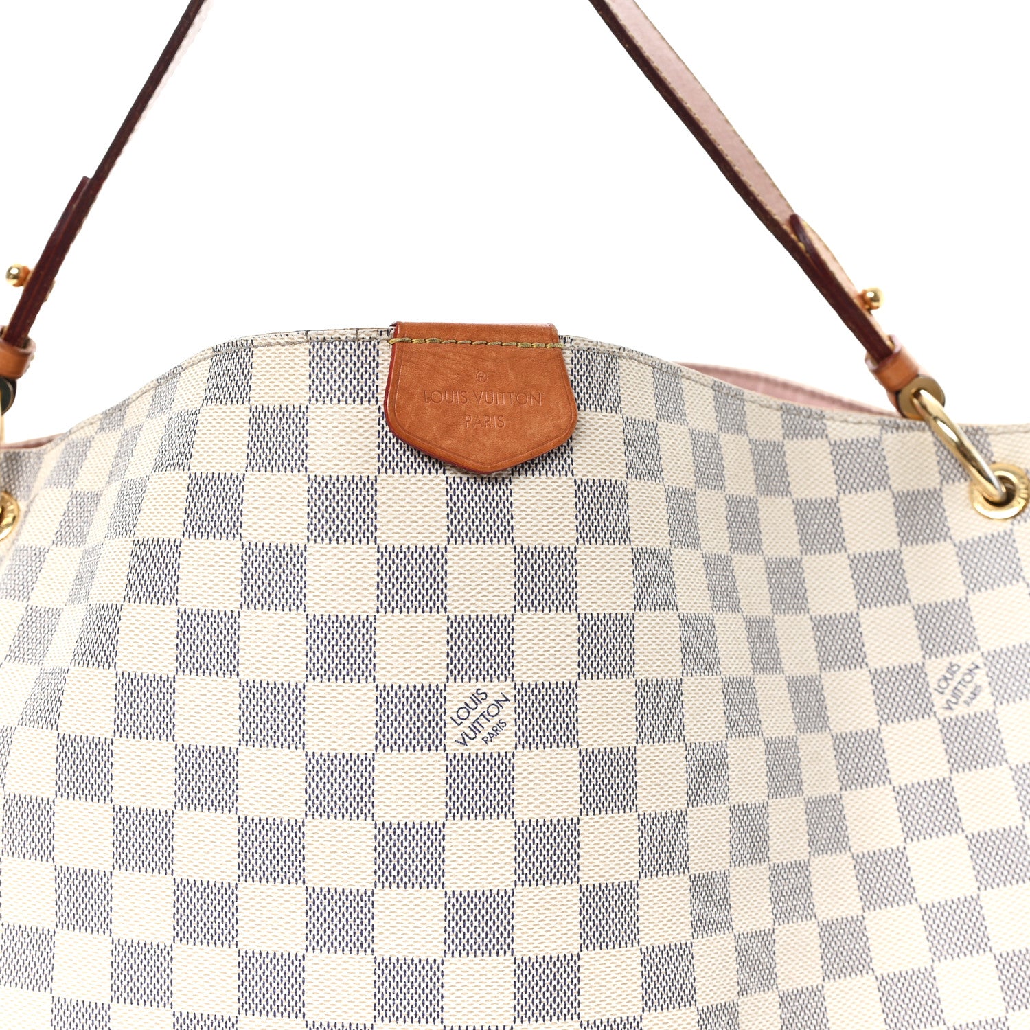Louis Vuitton Damier Azur Graceful MM Rose Ballerine 7 of 10