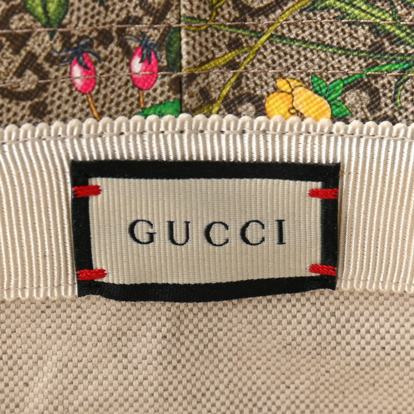 GG Supreme Monogram Flora Fedora Hat XL White