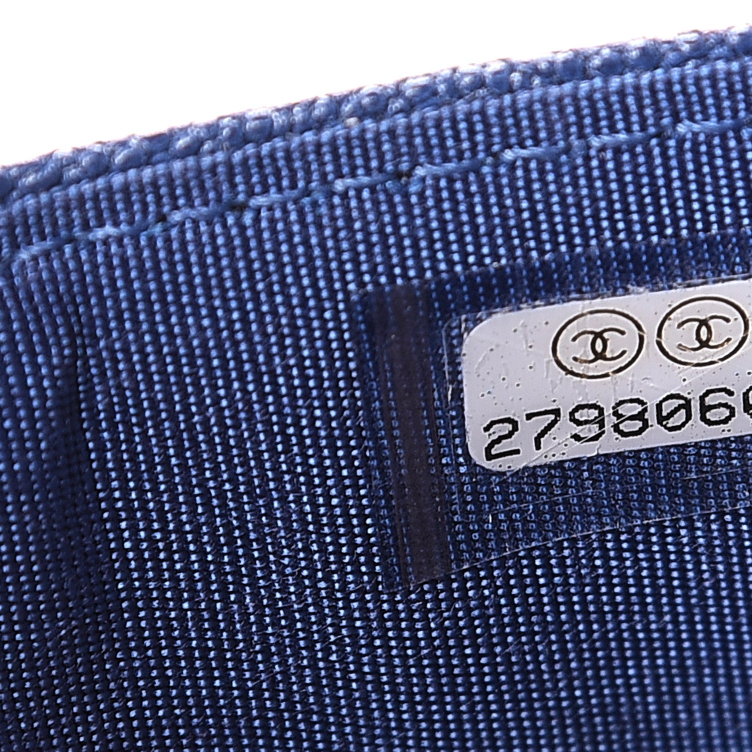 Chanel Caviar Quilted Boy Card Holder Blue 7 of 7