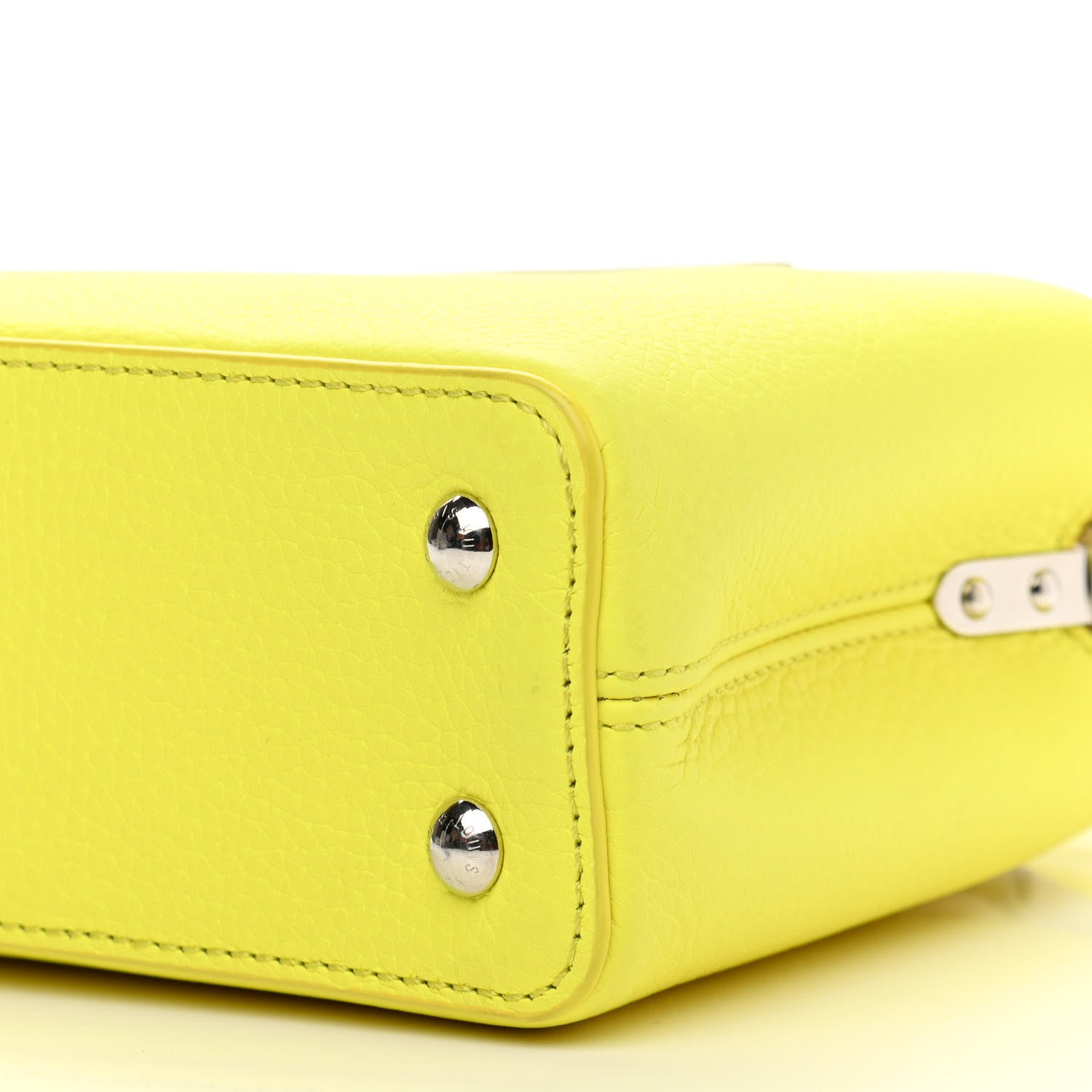 Louis Vuitton Taurillon Mini Capucines Yellow Beige 9 of 9