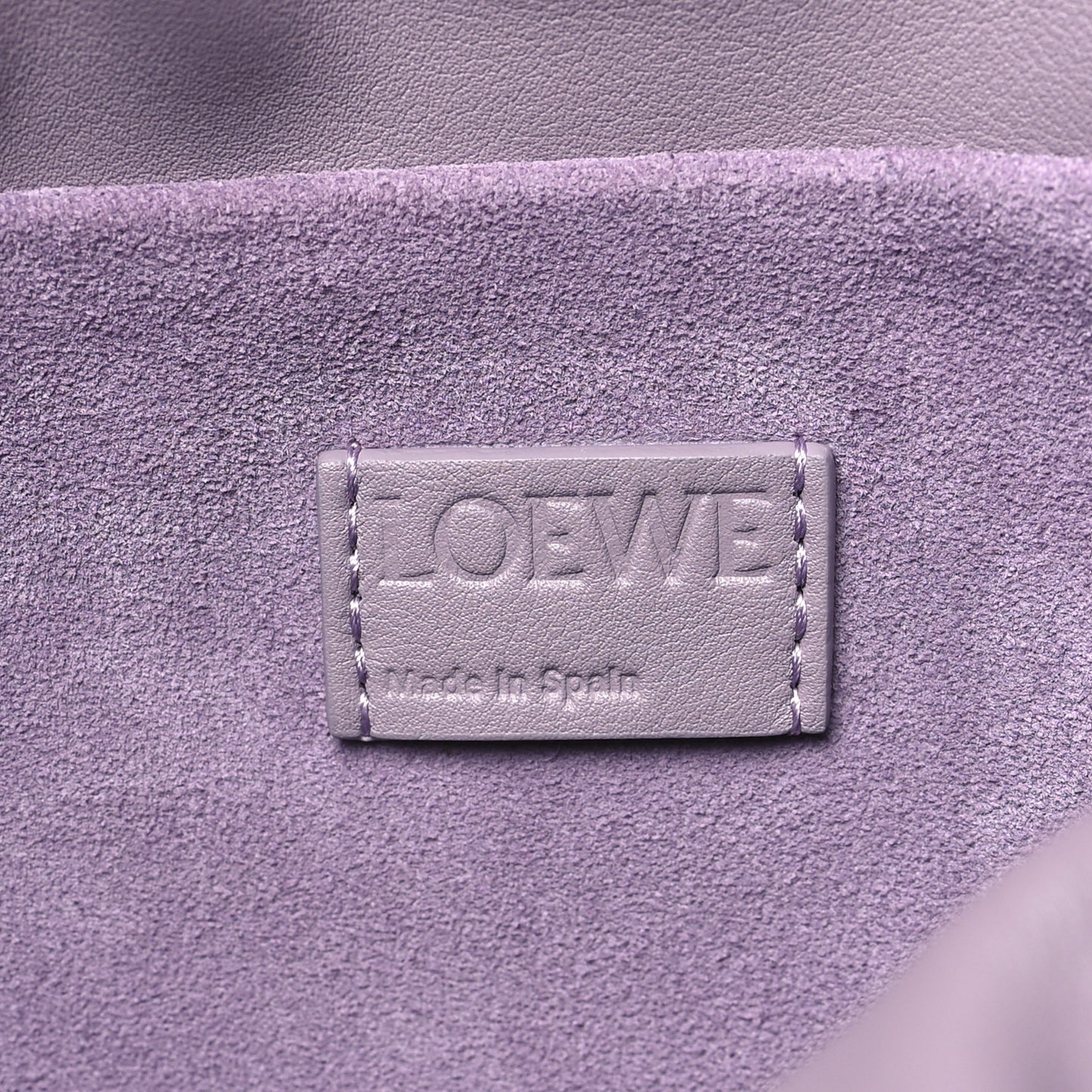 Calfskin Monochrome Flamenco Knot Clutch Pale Aubergine Glaze