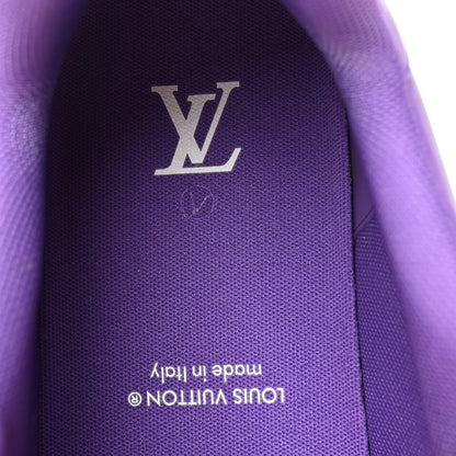 Louis Vuitton Calfskin Epi Mens LV Trainer Sneakers 9 Violet 9 of 10