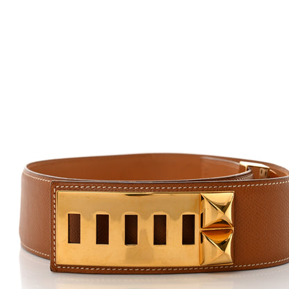 Hermes Courchevel Collier De Chien CDC Belt 66 Gold 3 of 9