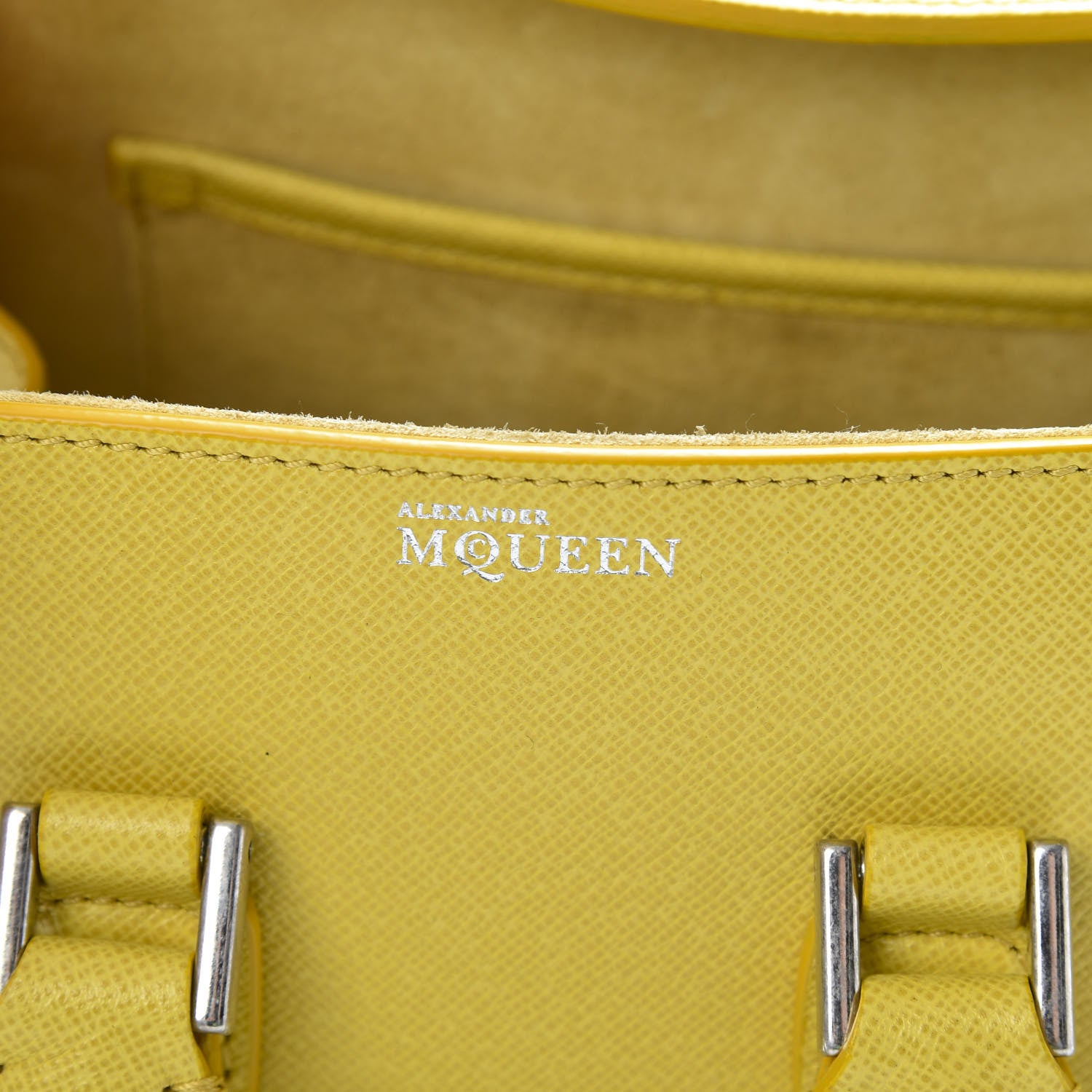Alexander McQueen Calfskin Mini Heroine Yellow 6 of 12