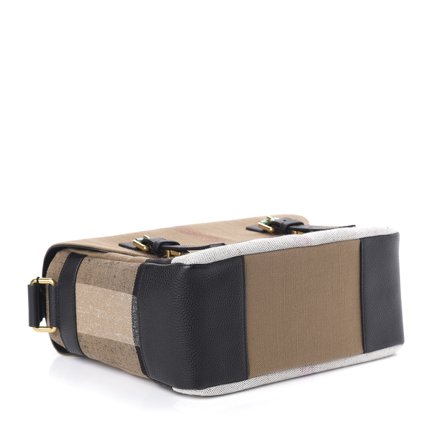 Burberry Canvas Mega Check Large Baildon Messenger Bag Black 4 of 11
