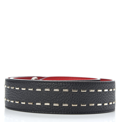 Fendi Cuoio Romano Metal Stitch Strap You Black Red 2 of 4