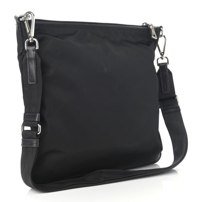 Prada Nylon Vela Flat Messenger Bag Black 2 of 11