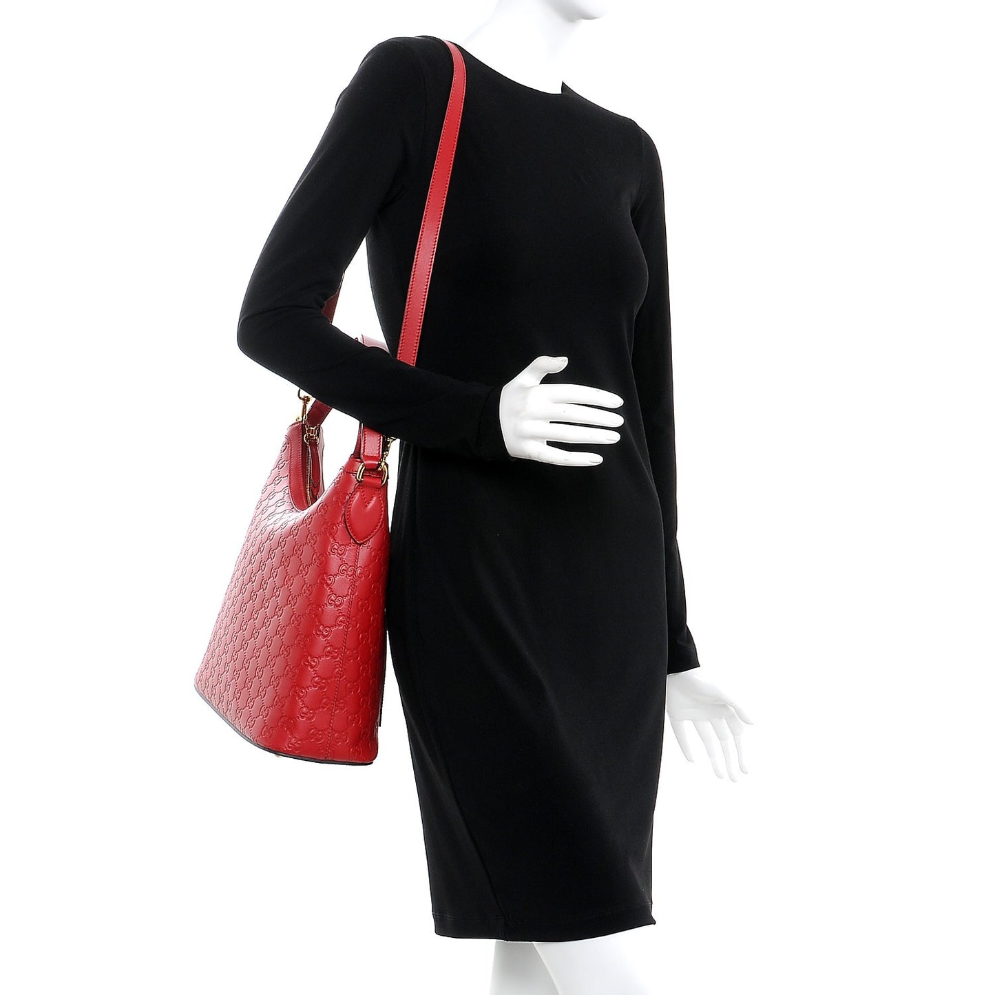 Guccissima Linea A Hobo Red
