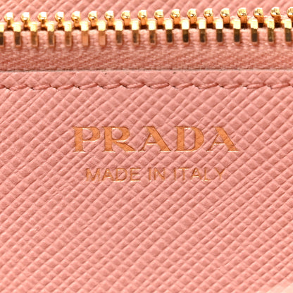 Prada Saffiano Bi-Color Metal Continental Flap Travel Wallet Cammeo Orchidea 8 of 8