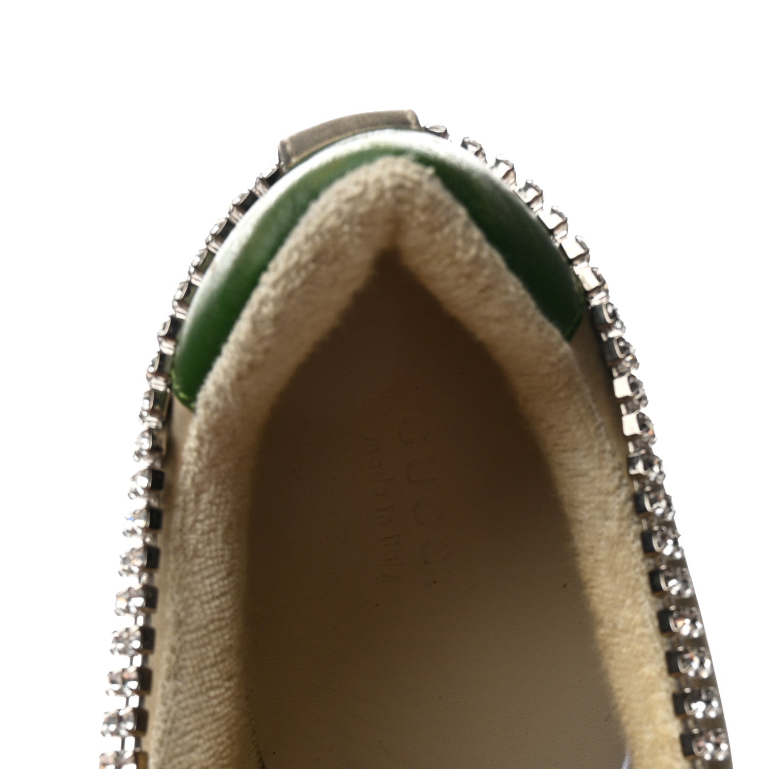 Gucci Nubuck Calfskin Web Removable Crystals Womens Screener Sneakers 38 Dusty Milk New Mystic White 16 of 20