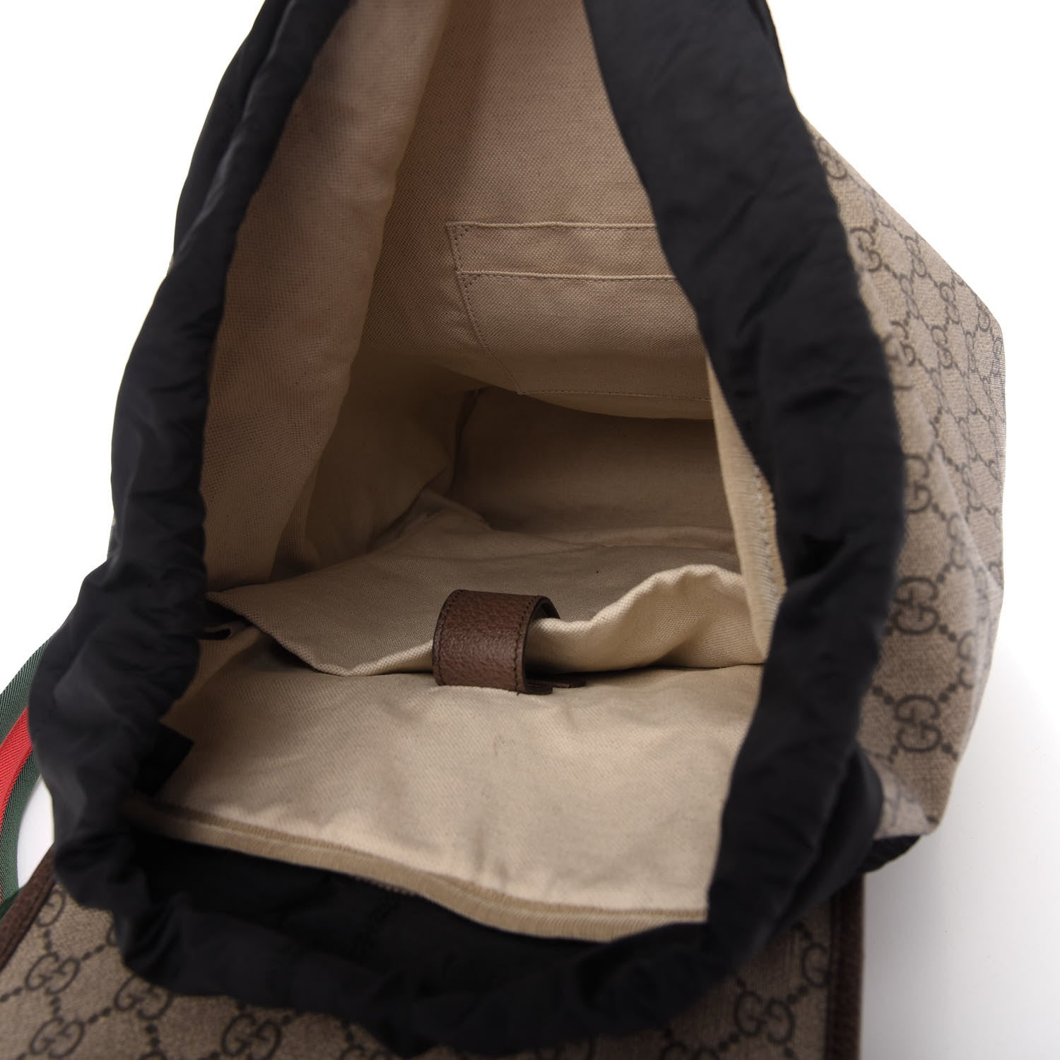 Gucci Soft GG Supreme Monogram Neo Vintage Double Buckle Backpack Beige New Acero Crop 5 of 11