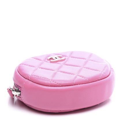 Chanel Lambskin Quilted Zip Around Classic Coin Purse Pink 3 of 9