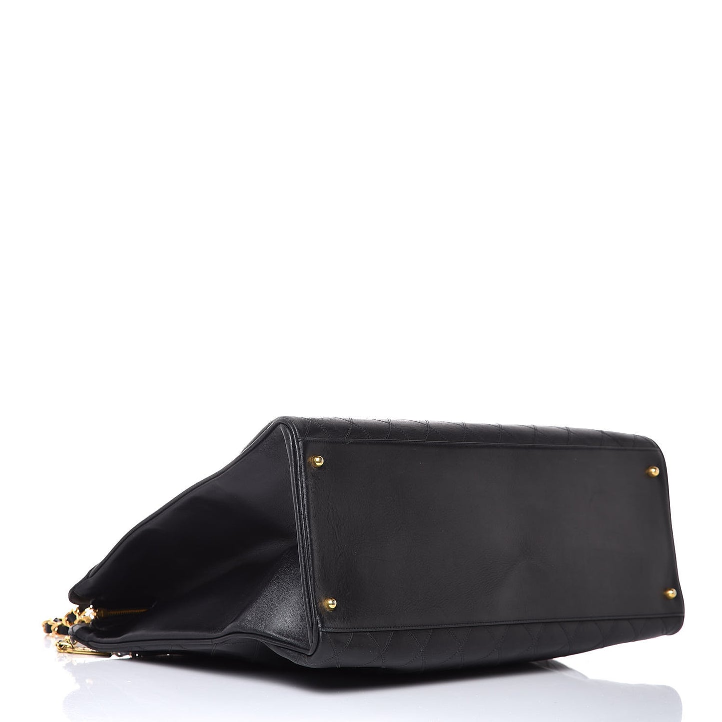 Calfskin Stitched XL Weekender Black