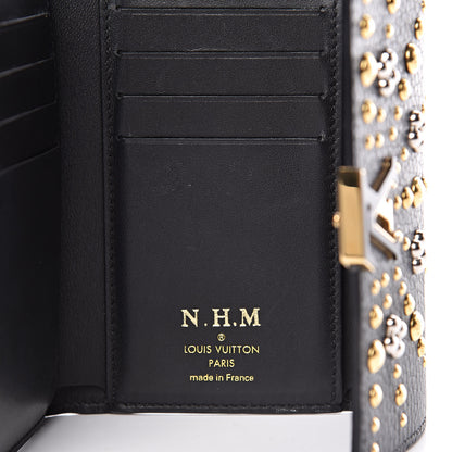 Louis Vuitton Taurillon Studded Sol Capucines Compact Wallet Black 6 of 12