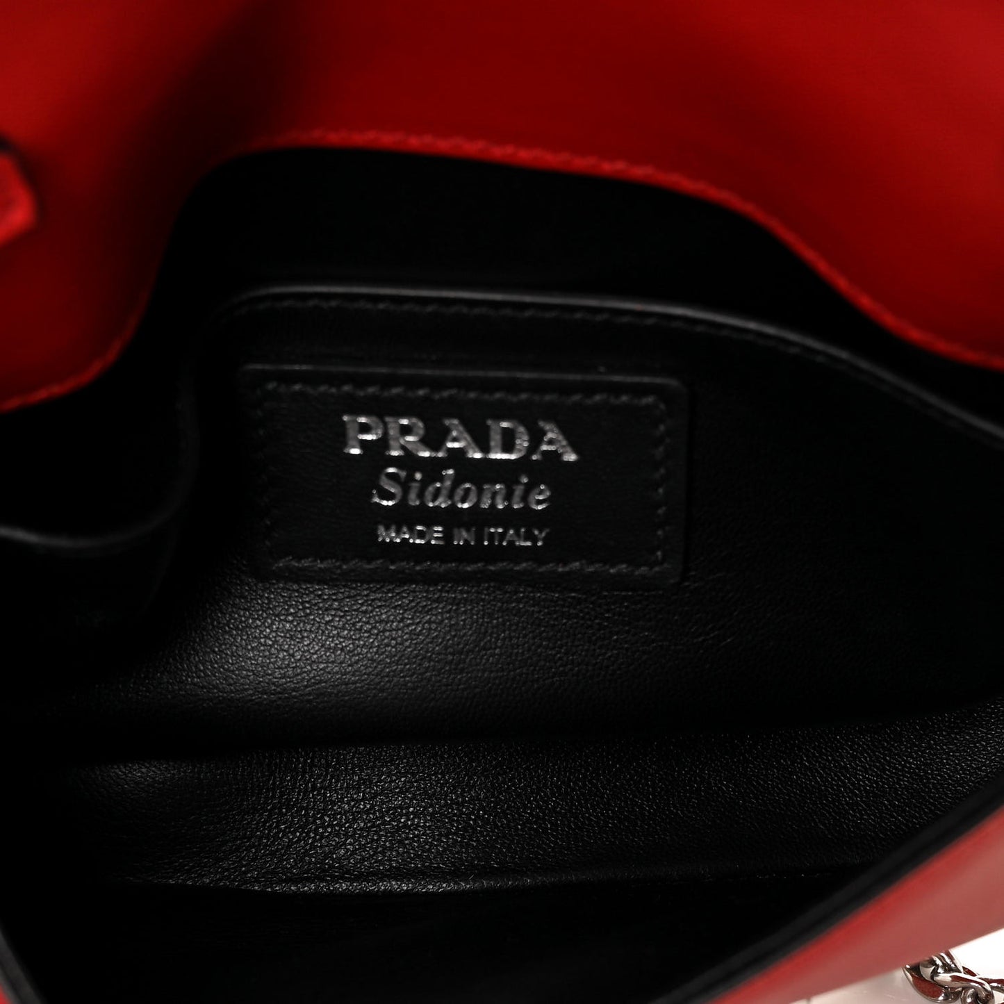 City Calfskin Sidonie Convertible Chain Bag Rosso Black