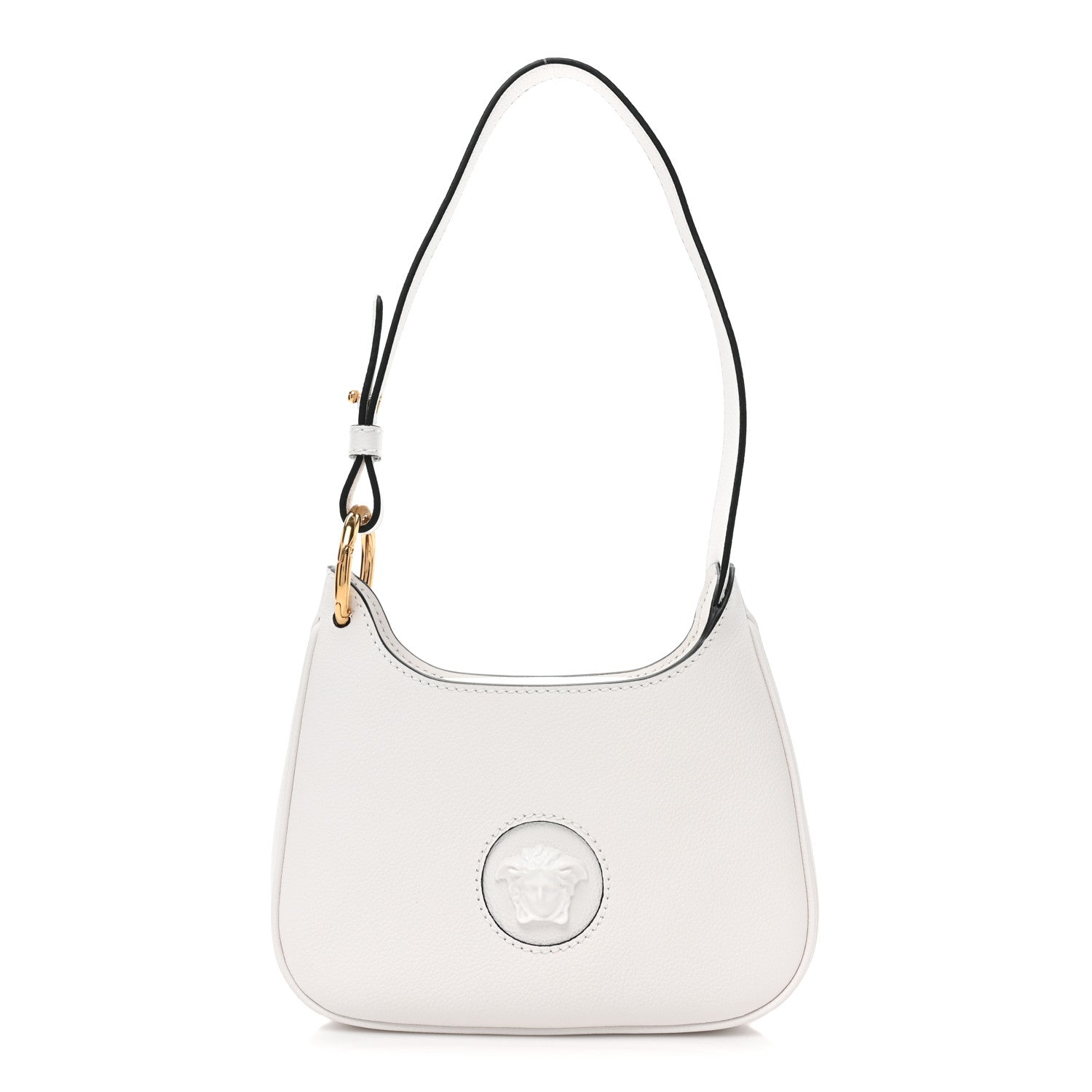 Versace Calfskin La Medusa Small Hobo Crossbody Optical White 1 of 10