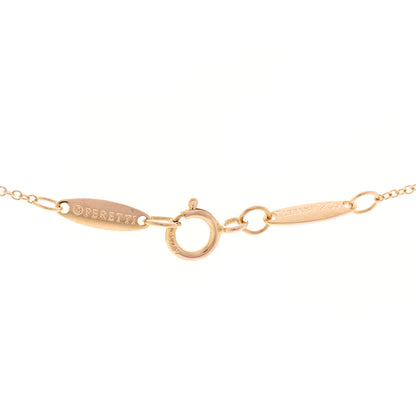 Tiffany 18K Rose Gold Diamond Elsa Peretti 6.5mm Bean Pendant Necklace 4 of 5