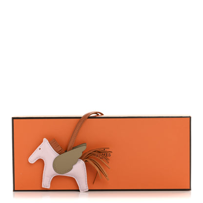 Hermes Milo Lambskin Grigri Rodeo Pegase Horse Bag Charm PM Mauve Pale Pain D'Epice Beige Marfa 5 of 5