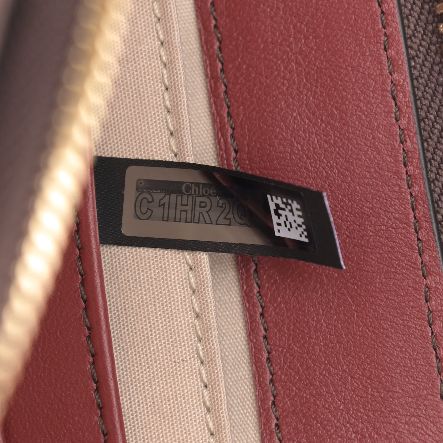 Python Embossed Calfskin Alphabet Flat Pouch Clutch Brown