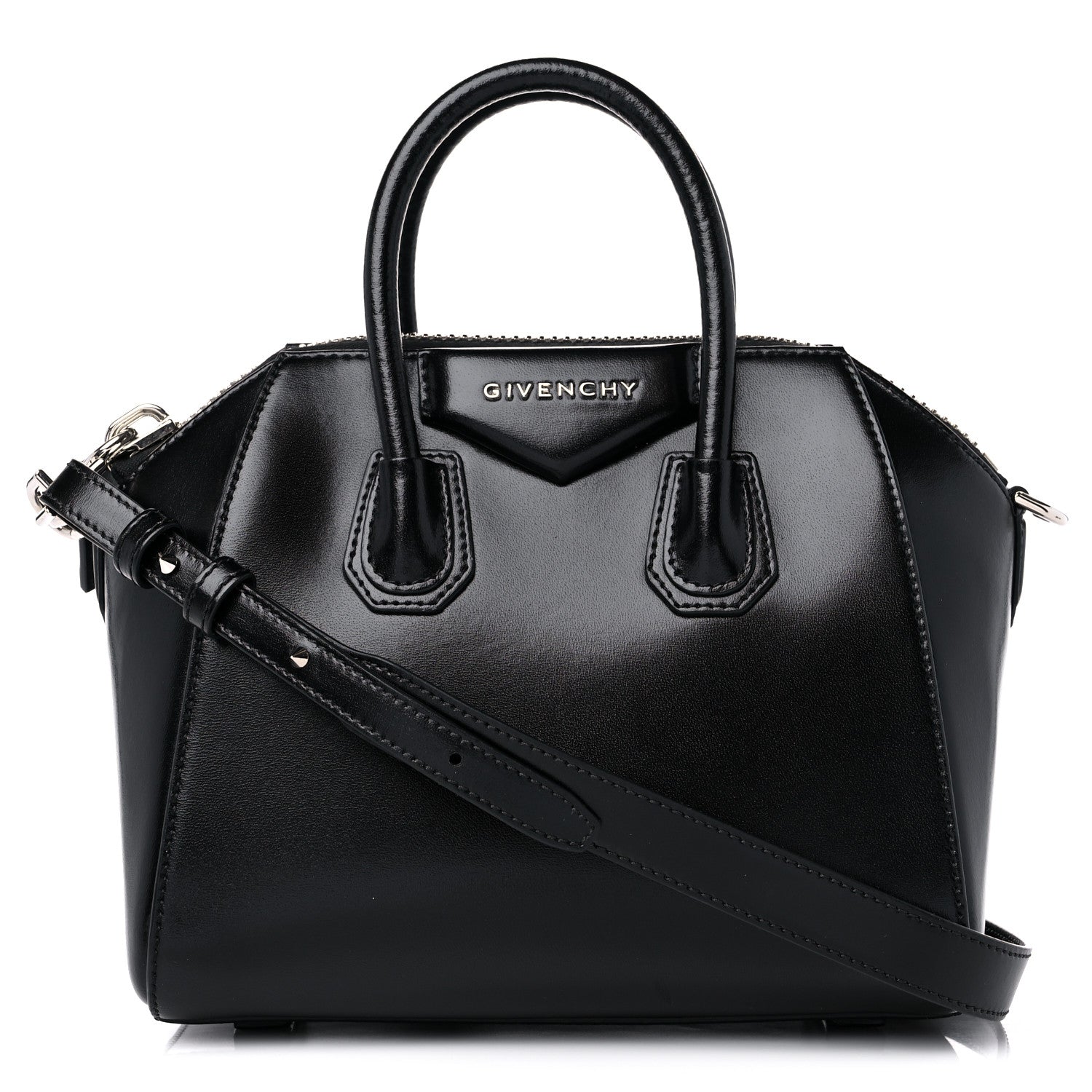 Givenchy Shiny Lord Calfskin Mini Antigona Black 1 of 11