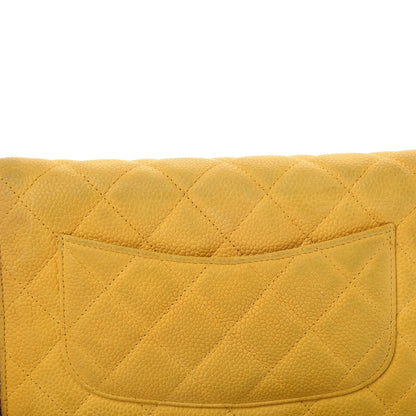 Chanel Iridescent Caviar Quilted Wallet on Chain WOC Yellow 15 of 16