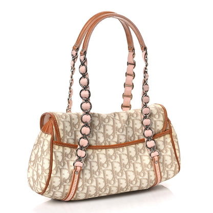 Christian Dior Monogram Romantique Trotter Flap Bag Beige Rose Clair 3 of 13