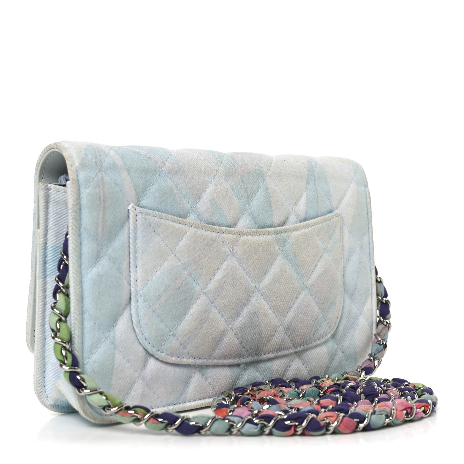 Chanel Canvas Quilted Jungle Jeans Wallet on Chain WOC Multicolor 3 of 11