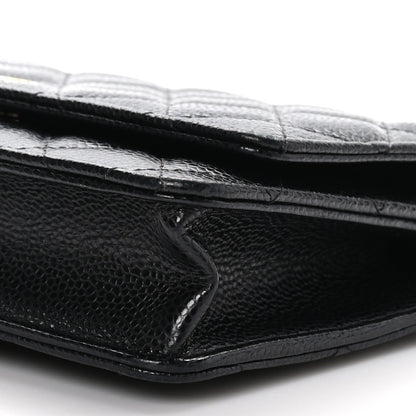 Chanel Caviar Quilted Wallet On Chain WOC Black 11 of 12