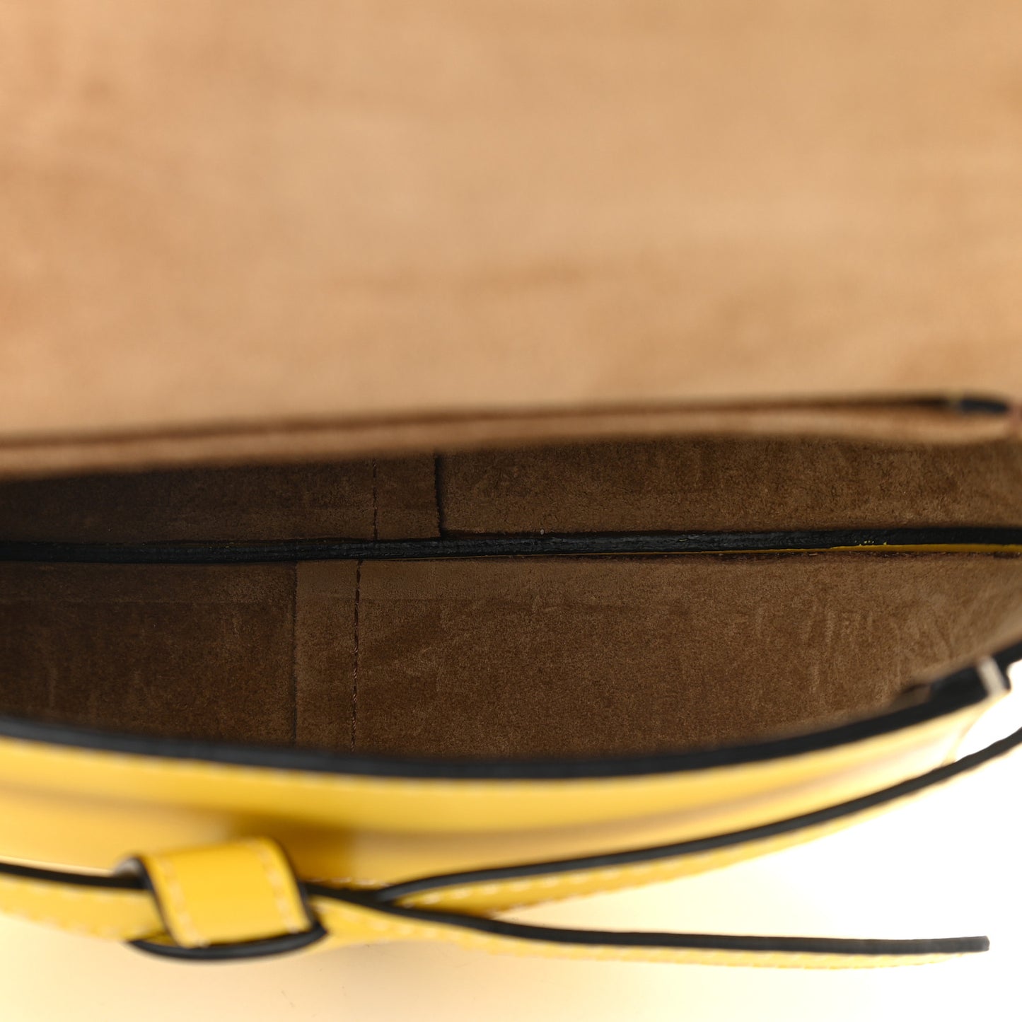 Calfskin Mini Gate Belt Bag Yellow