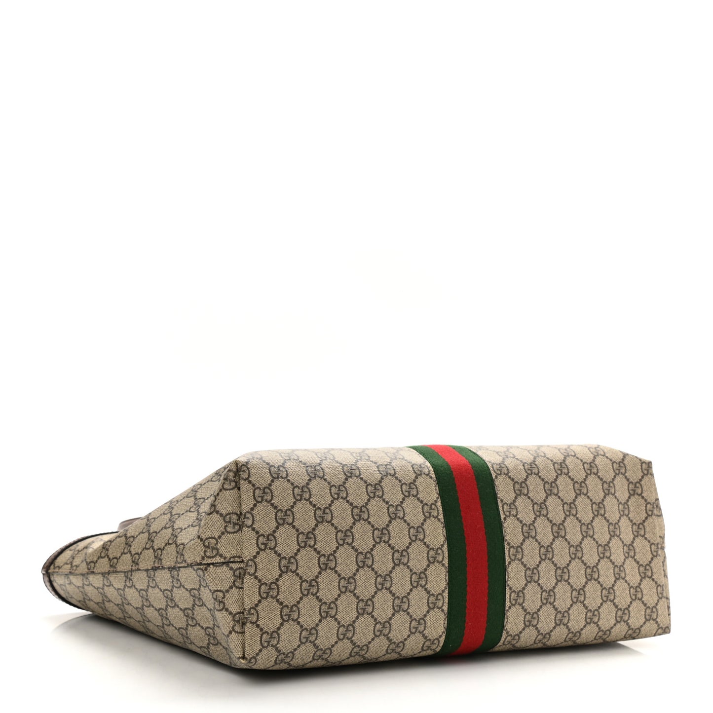 GG Supreme Monogram Medium Ophidia Shopping Tote Brown