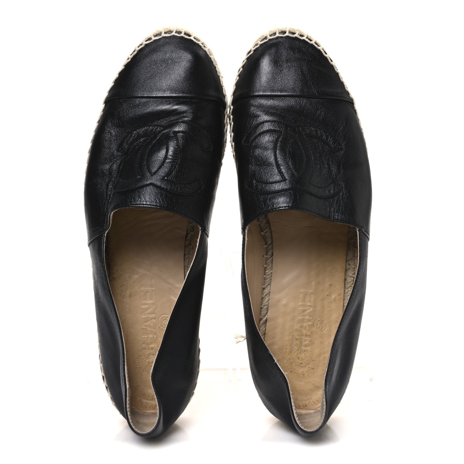 Chanel Lambskin CC Espadrilles 41 Black 2 of 12