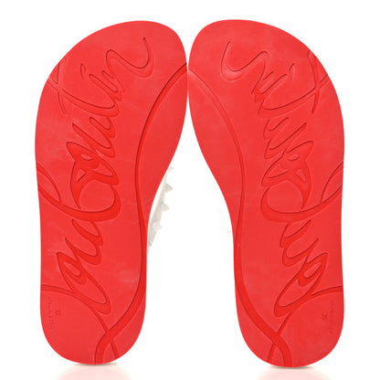 Christian Louboutin Rubber Spike Super Loubi Donna Flip Flop 35 White 6 of 7