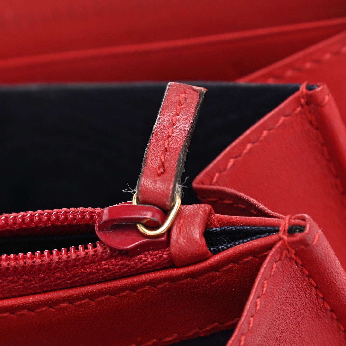 GG Supreme Monogram Blooms Zip Around Wallet Blue Red