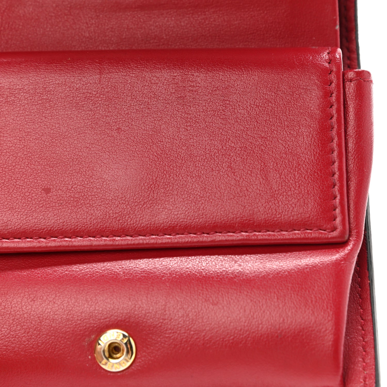 Fendi Vitello Cruise F is Fendi Compact Bi-Fold Wallet Red 11 of 13