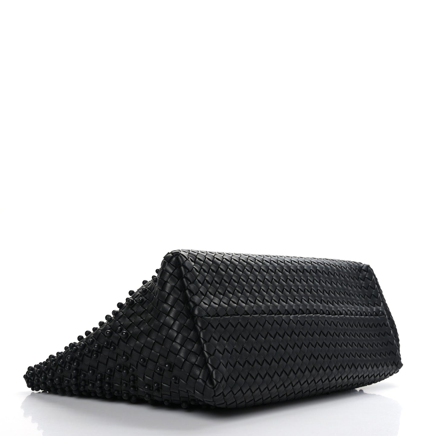 Nappa Intrecciato Beaded Medium Cabat Black