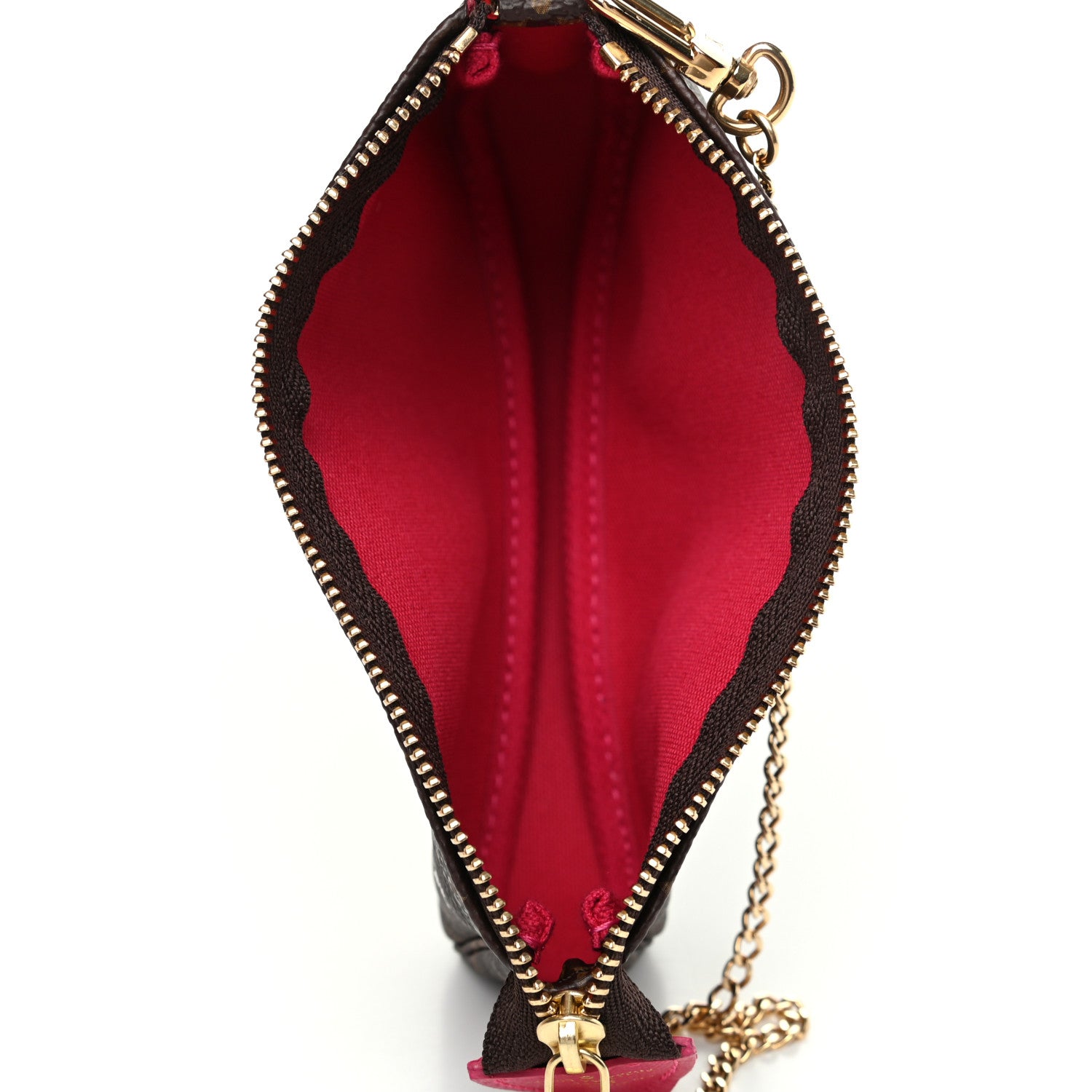 Louis Vuitton Monogram 2019 Christmas Animation Mini Courchevel Pochette Accessories Fuchsia 5 of 8
