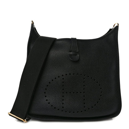 Hermes Taurillon Clemence Evelyne III PM Black 1 of 8