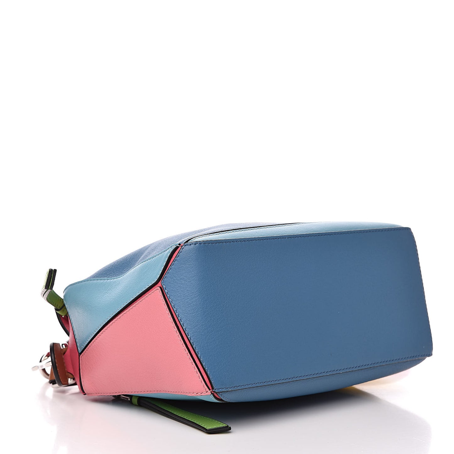 Calfskin Small Puzzle Bag Tan Multicolor